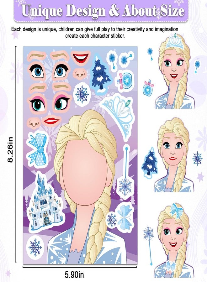 Purtarly 36PCS Make a Face Stickers for Kids, Birthday Party Favors Stickers, Make Your Own Mix and Match Sticker, Fun Arts and Crafts Kit for Kids, Easter Valentines Day Gifts for Girls, Reward, Bday Decor - Image 3